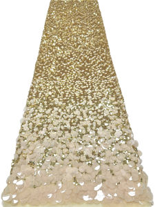 Luxury African Sequins Lace Fabric 2026 High Quality Beautiful Nigerian French Sequins Tulle Lace Fabrics For Wedding Dresses