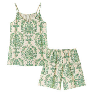 Bộ đồ ngủ MiiOW nữ làm bằng vải lụa băng không dây có đệm ngực thoáng khí