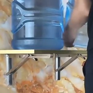 (2 PCS) Heavy-Duty Folding Triangle Bracket | Adjustable Wall-Mounted Shelf & Table Support Mr Hardware