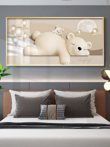 Bedroom Children Cream Style Bear Wall Art