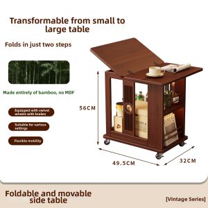 FANTANYIPIN | Retro Foldable Multifunction Tea Table