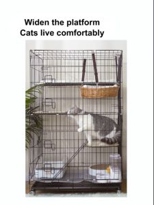 4 Layer Cat Cage: Easy to Assemble & Move Cat House