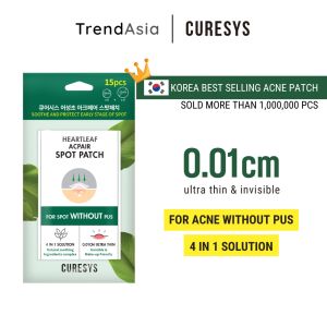 CURESYS Heartleaf Acpair Spot Patch Acne Pimple Ultra Slim Patch (15 PCS / 90 PCS) TrendAsia