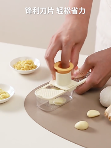 3 in 1 Garlic Ginger Chopper Mini Protable Vegetable Ginger Slicer Stainless Steel Blade Food Proces