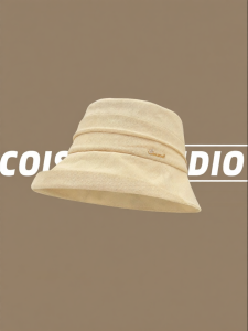 Breathable Linen Sun Protection Bucket Hat for Women