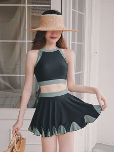 YANHAISHIGUANG | Elegant Conservative Skirt Bikini Set Slimming Cover Stomach