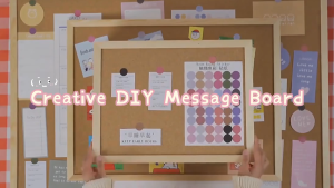 ThaiJOY กระดาน กระดานไม้ก๊อก ขอบไม้ 30x40 cm บอร์ดติดข้อความ บอร์ดติดประกาศแผ่นกระดานไม้ กระดานไม้ติดรูป กระดานปักหมุด กระดานแฮนเมด บอร์ดติดประกาศกระดานไม้ติดรูป กระดานปักหมุด Cork Board