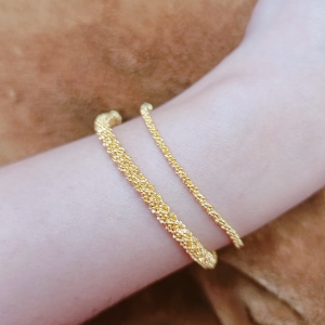 JIN JING RANTAI TANGAN JAGUNG L17-17.5CM EMAS 916 TULEN 4.23G/11.22G