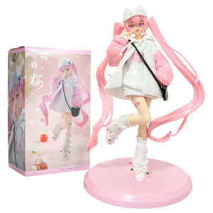 Bandai | Daily Style Sweater Hatsune Miku Cute Hatsune Miku Standing Posture Handmade PVC Model Animation Peripheral Decoration Toys