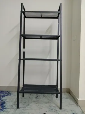 IKEA Lerberg Shelf rak ikea mudah pasang Product size Width: 60 cm Depth: 35 cm Height: 148 cm BAGGEBO Shelving unit metal/white 60x25x116 cm