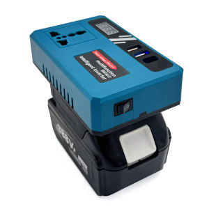 【New Arrival】 Car Power Inverter 18V/21V DC to 220V AC with Dual USB Ports for Mobile Device Charging