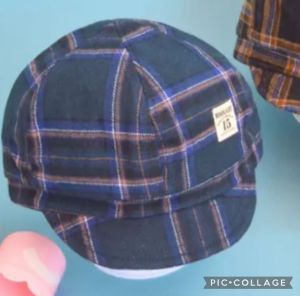 T.I - Topi Baret Anak Motif Kotak Berets Baseball Hat Import