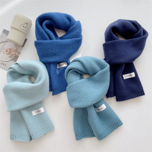 Multi-functional Pure Color Knitted Scarf for Women Fashionable Korean Style Rectangular Shape Thickened Ideal for Spring Fall Winter