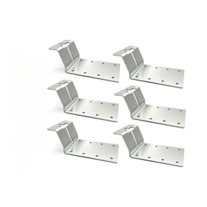6PCS T Post Bracket Heavy Duty Metal Mounting Brackets for Mounting Signs Fence Plywood Mailbox Birdhouse Mounting Gardening
