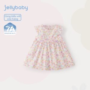 Jelly Baby | Đầm Nữ Bông Cotton Tay Bồng Hoa Văn Ngọt Ngào