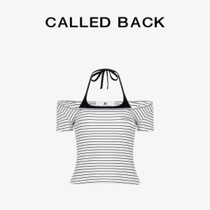 CALLED BACK | Striped Off-Shoulder T-Shirt