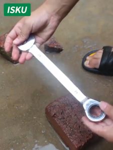 ISKU Kunci Ring Pas Rachet Wrench Kombinasi Spanner 1set lengkap 8-19mm Bahan Kuat Anti Karat