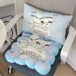 Breathable Latex Seat Cushion Ice Silk Office Chair Pad Summer Cooling Mat Cute Cartoon Design Home Fabric Art Chair Pads