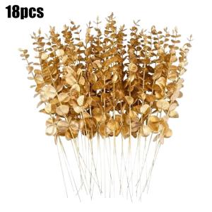 18pcs Artificial Eucalyptus Leaves Wholesale Fake Plants Vase Home Table Party Wedding Decoration Outdoor Garden Christmas 2026