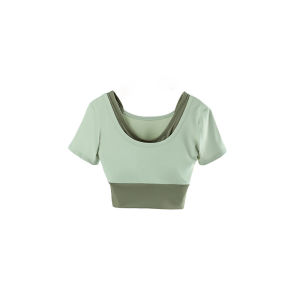 Ladies Summer Casual Short Sleeve Sports Set Yoga Tennis Skirt Quick Dry Fitness Clothes Fashionable Running Short Skirts