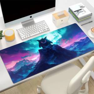 Bandai | Pokemon Pikachu Gengar Anime Mousepad Rubber Keyboard Desk Mat With 2MM Lock Edge