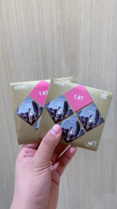 Tròng kính chemi 1.67 cận phi cầu phẳng chống ánh sáng xanh chống uv thời trang OURESS
