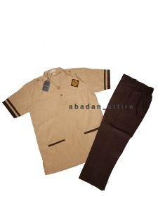 seragam pramuka SD laki-laki kel6 as 1-6 /pramuka siaga lis coklat tangan pendek/satu stel seragam pramuka