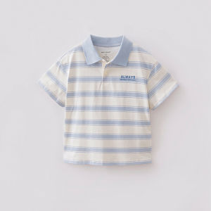 Marc&Janie | Casual Stripe Pure Cotton Kids Short Sleeve Polo Shirt T-Shirt