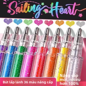 Colorful Glow Pen with Shimmering Silver Light and Fluorescent Marking
