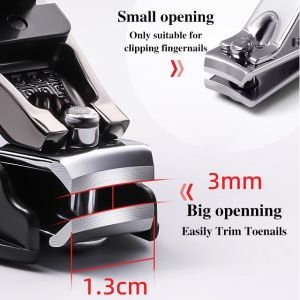 Splash-Proof Nail Clipper With Magnifying Glass Elderly Nail Clippers Stainless Steel Nail Cutter For Seniors Children Green