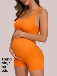 YANSE | Prenatal Yoga Suit Sleeveless Sports Bra Shorts High Waist Lifting