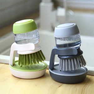 【Buy 1 Free 1】Dish Cleaning Brushe Washing Tool Soap Dispenser Refillable Pans Cups Bread Bowl Scrubber Kitchen Goods Accessories Gadgets