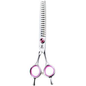 Sangelar 7 นิ้ว กรรไกรซอยขนสัตว์เลี้ยงระดับไฮเอนด์ขนาด อัตราการซอย 40%-55% สำหรับกำจัดหนวดแมวและสุนัข ผลิตจากเหล็ก JP440C (แถมกระเป๋า)