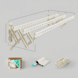 MINGZHI | Outdoor Telescopic Wall-Mounted Clothes Rack
