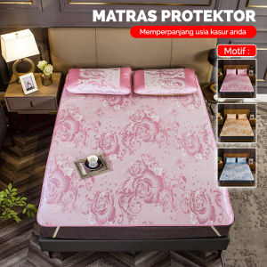 Matras Alas Kasur Pelindung Kasur Jumbo Kualitas Premium Motif Cantik & Elegan Ukuran 180cm x 200cm Sejuk dan Adem Bahan Import