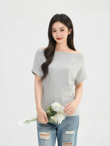 SANFU | Summer New Elegant Urban Loose Off-shoulder T-shirt