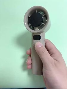120 Speed Adjustment Creative Desktop Bladeless  Turbo Fan Digital Display Outdoor Portable Fan USB Charging  Handheld Fan Hand-Held Rechargeable Pocket Fan