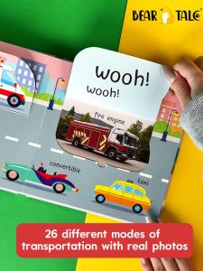 BEAR TALE Lift-the-Flap Books for Kids Books English Learning Books Vehicles Cognitive Books For Early Educational 14Pages