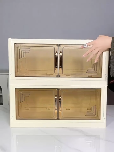 Goody 50-70cm Foldable Storage Cabinet Large Plastic Wardrobe With Wheel Heavy-Duty Cabinet Organizer