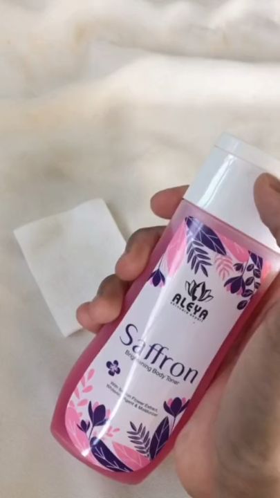 Toner Badan Saffron Aleya Pemutih Badan Brightening Body Toner Safron 100 ml