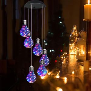 1pc of Solar Outdoor Courtyard Bulb Wind Chime Landscape Decorative Light Outdoor LED Wind Chime Light for Festive Illumination