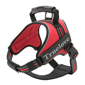 TRUELOVE Pet Harness Adjustable Dog Harness Lightweight Reflective with Quick Release Buckle Breathable Mesh Soft Handle for Dog