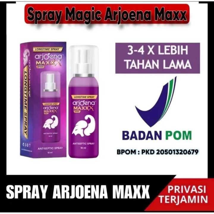 Magic Spray Arjoena Max Pria Tahan Lama / Arjoena Max Spray Magic 1 Botol 15ML Original Privasi Aman