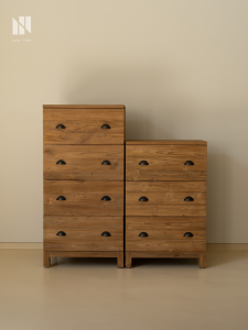 NONG HOME | Retro Solid Wood Drawer Cabinet Storage