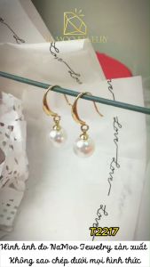 Bông Tai Trang Sức Thời Trang T2217 Hạt Ngọc Thanh Lịch Đơn Giản