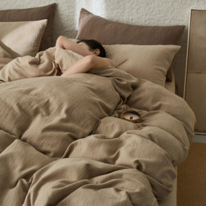 Pure Cotton Waterwashed Gauze Embossed Bedding Set