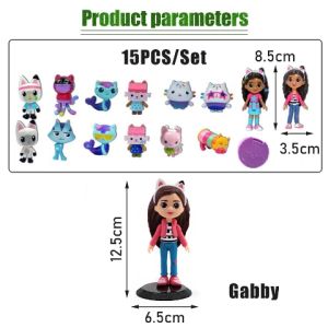 Gabby Dollhouse Figure Toy Mercat Cartoon Animals Smiling Car Cat Hug Gaby Girl Dolls Kids Birthday Gifts PVC Gabby Dollhouse Figure Toy Mercat Cartoon Stuffed Animals Smiling Car Cat Hug Gaby Girl Dolls Kids Birthday Gifts