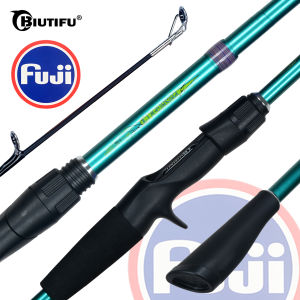 BIUTIFU Spinning Casting Mini Travel Lure Fishing Rods Max Fuji Guide Action 5-30g Fast Ultralight Baitcasting Carbon Rock Pole
