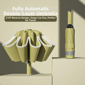Automatic Reversible Double Layer UV Protection Folding Umbrella