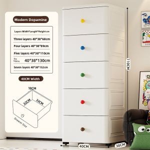 YOUYIDIAN | Draw Out Drawer Storage Cabinet For Bedroom